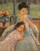 Young Mother Sewing Mary Cassatt